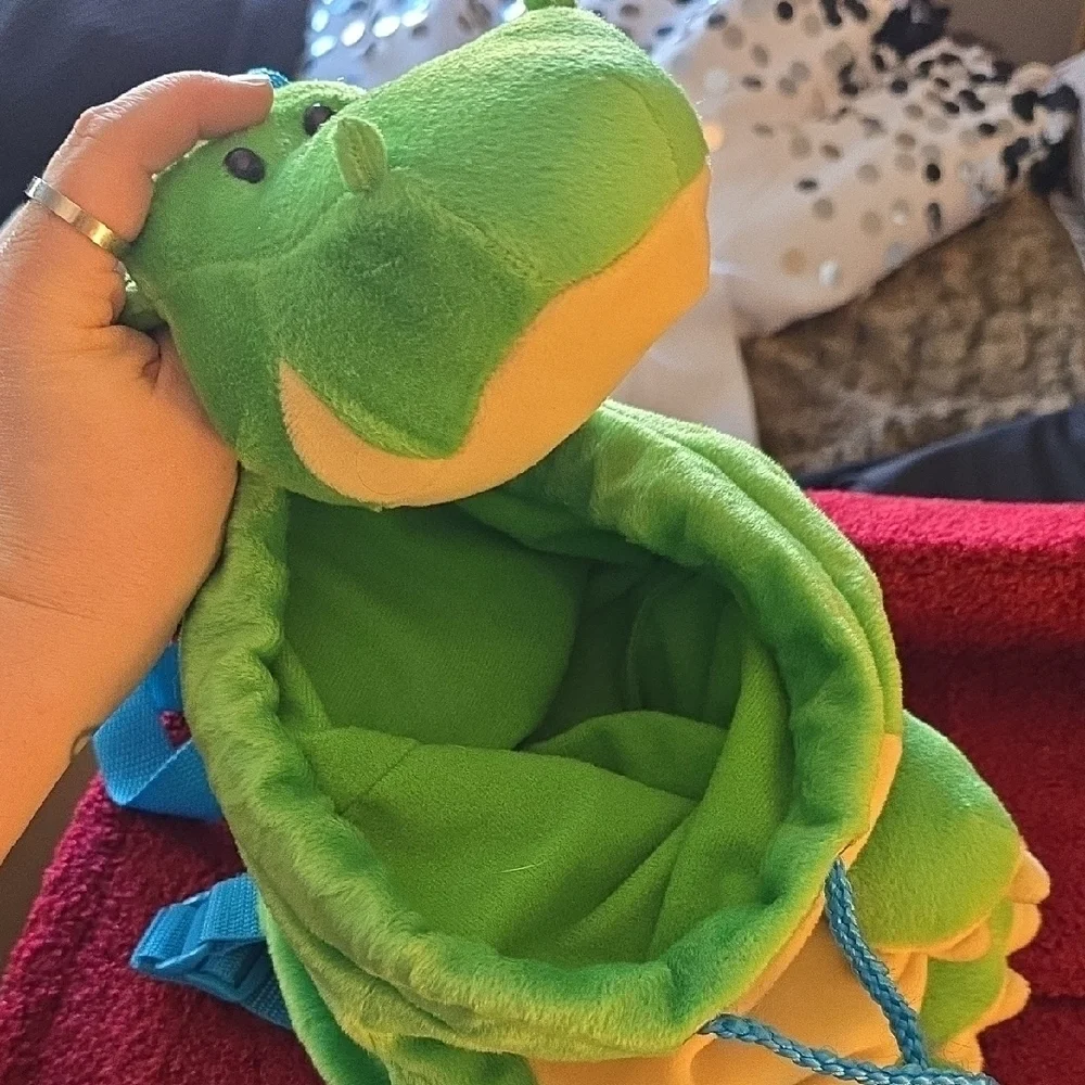 Green Gator Plush Backpack